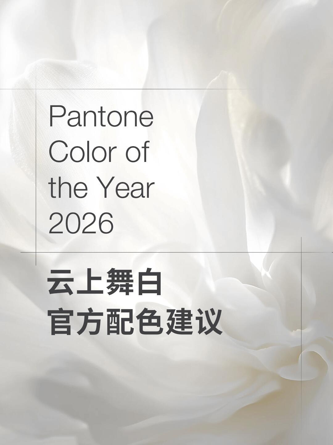 2026年度代表色风格大赏Pantone 2026年度代表色“云上舞白”的7款官