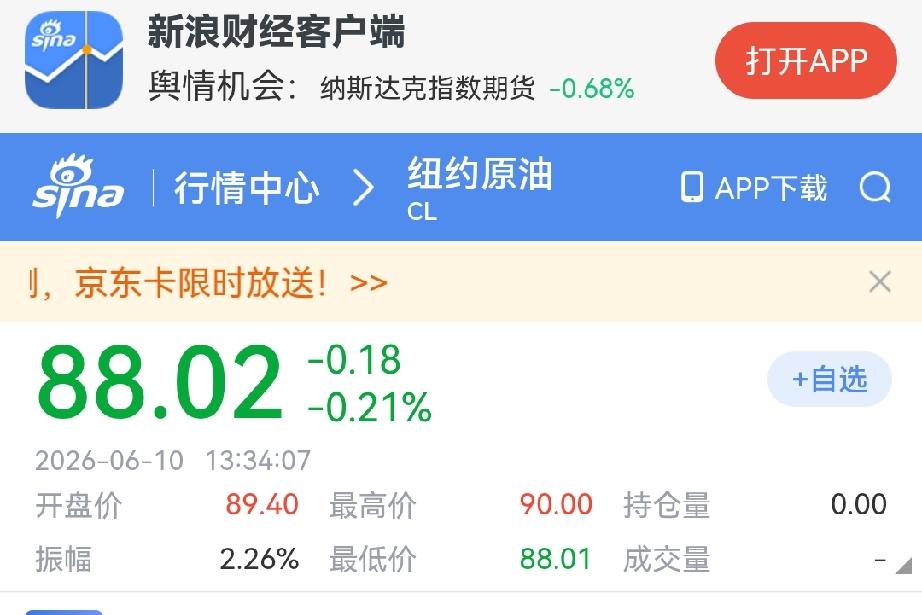 国际原油期货价格都是8和9开头了，那么7和8开头也不远了吧？