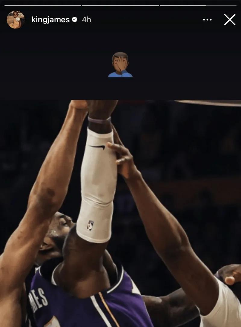 詹姆斯这次在复盘，昨天比赛的时候，越想越气，睡不着吗？
詹姆斯晒出昨日被封盖的回