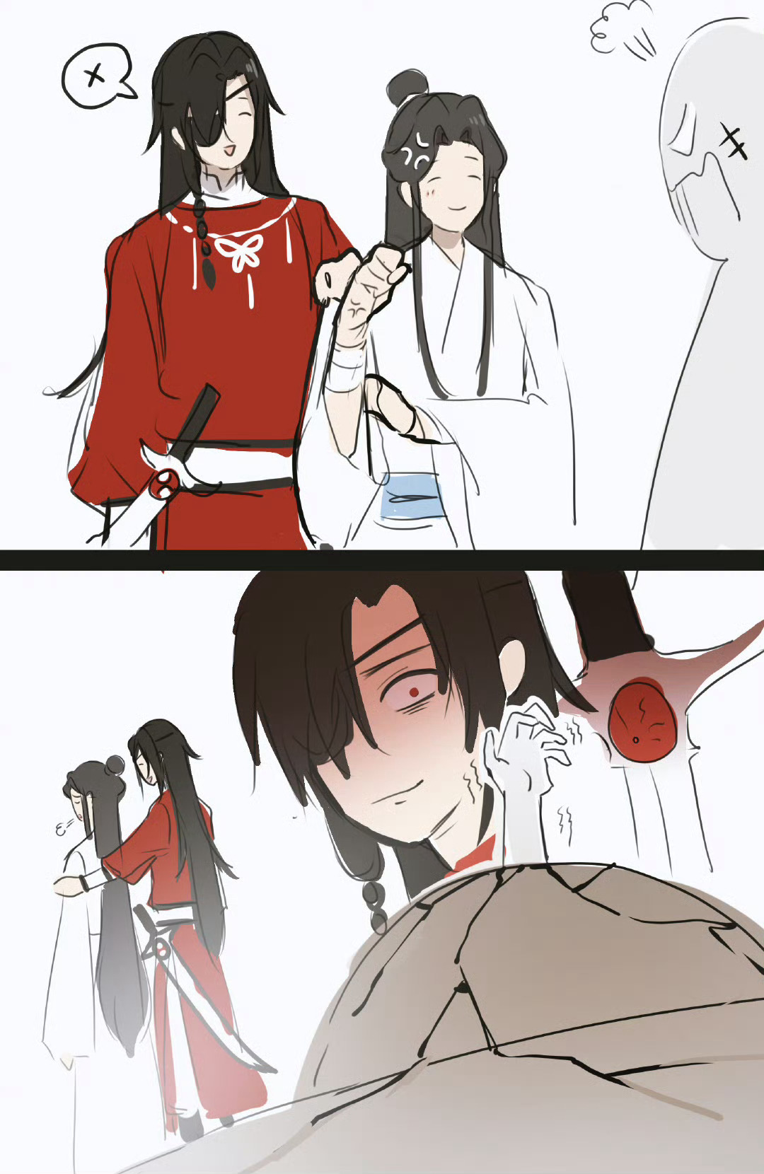 魔道祖师天官赐福冰秋护妻小分队出动！忘羡揍人都那么默契