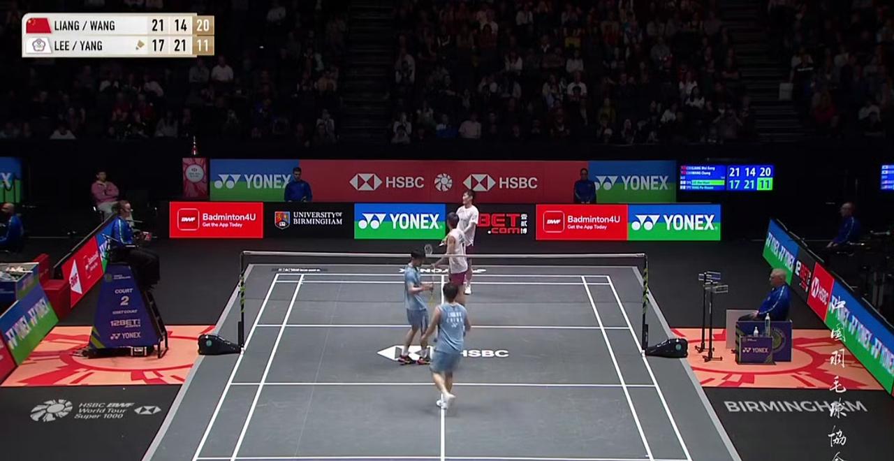 梁王组合🇨🇳晋级男双八强！
这是梁王组合时隔三年打进全英赛八强，昨晚国羽两对