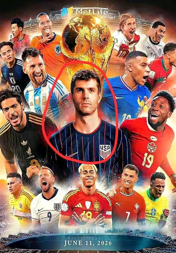 2026世界杯海报一出，好多人懵了。

主角既不是梅西也不是C罗，脸都看不清，这