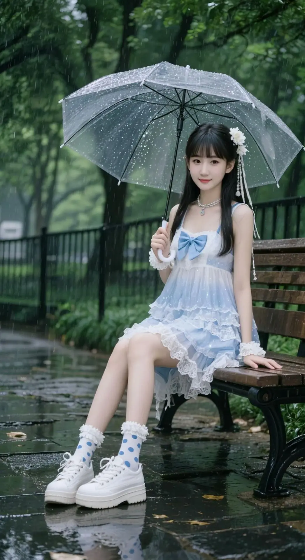 AI雨天洛丽塔写真 ai创作全新升级
