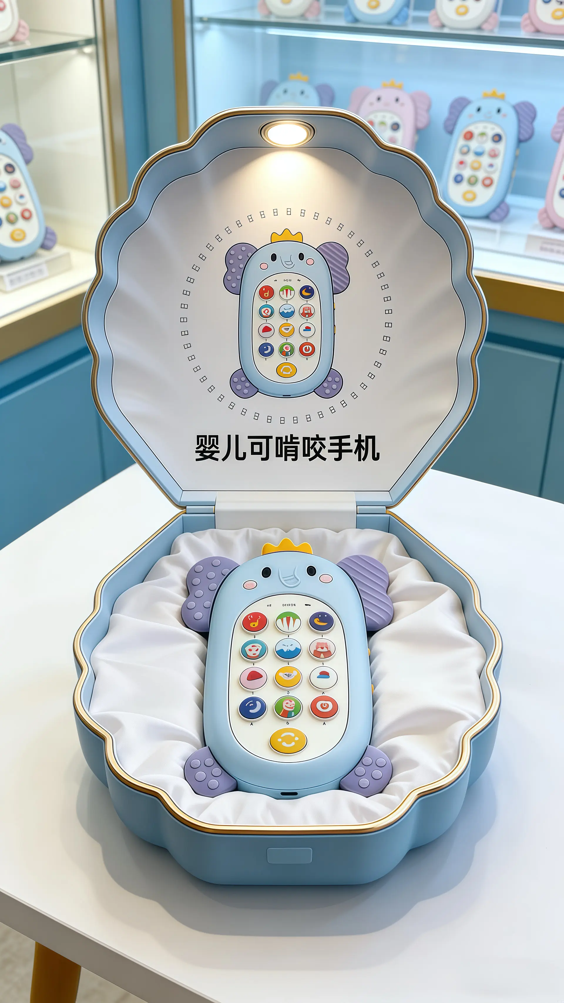 看着宝宝小手握着专属小手机，对着按键咿咿呀呀按个不停，小小的模样可爱到心都化了