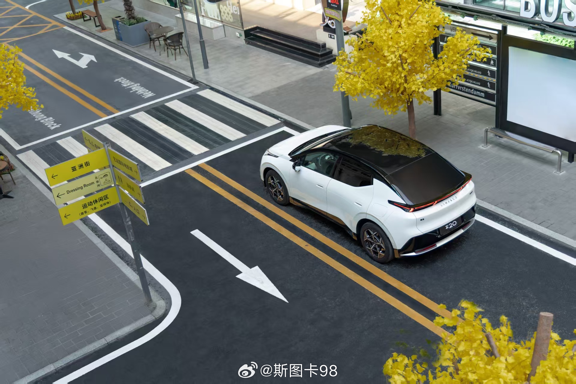 杭州绿化带本来就够出片了，结果车主还在那外放音乐助攻“求婚”，这一整幅画面，颜值