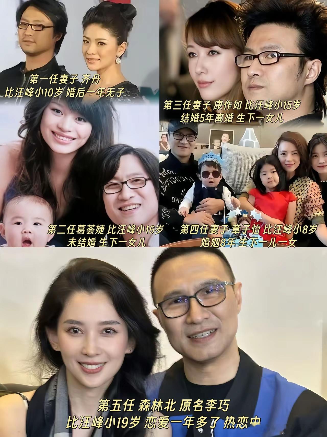 汪峰的历任妻子一个比一个漂亮，他的魅力真大汪峰老师真的很成功啊，不仅有才华就连每