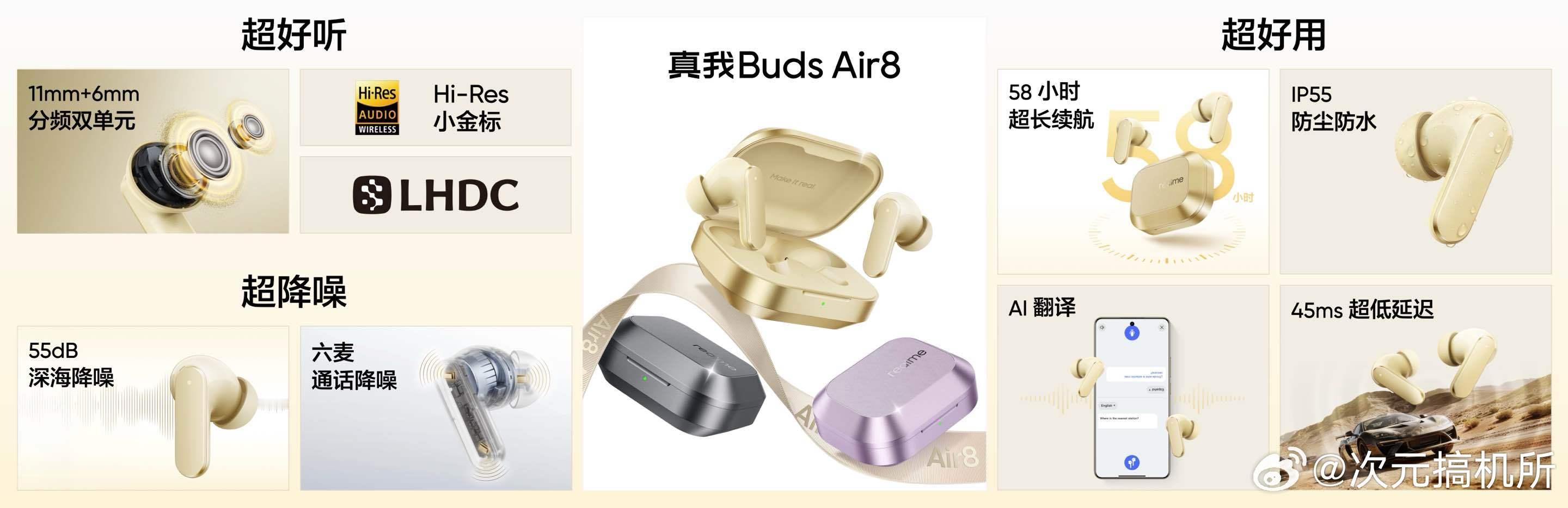 超好听 超降噪，真我Buds Air8携手真我Neo8一同发布【大师质感】 大师