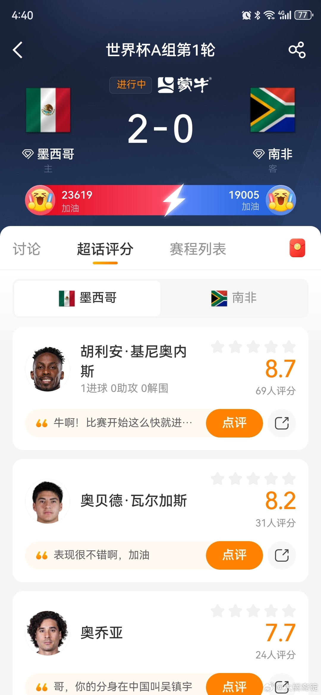 墨西哥vs南非墨西哥头球攻门，2:0南非 
