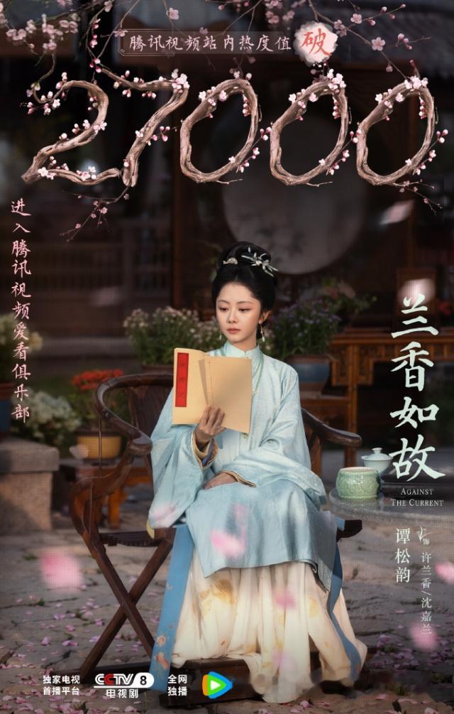 《兰香如故》次日云合翻三倍！
谭松韵主演的《兰香如故》首日云合4.9%，次日14