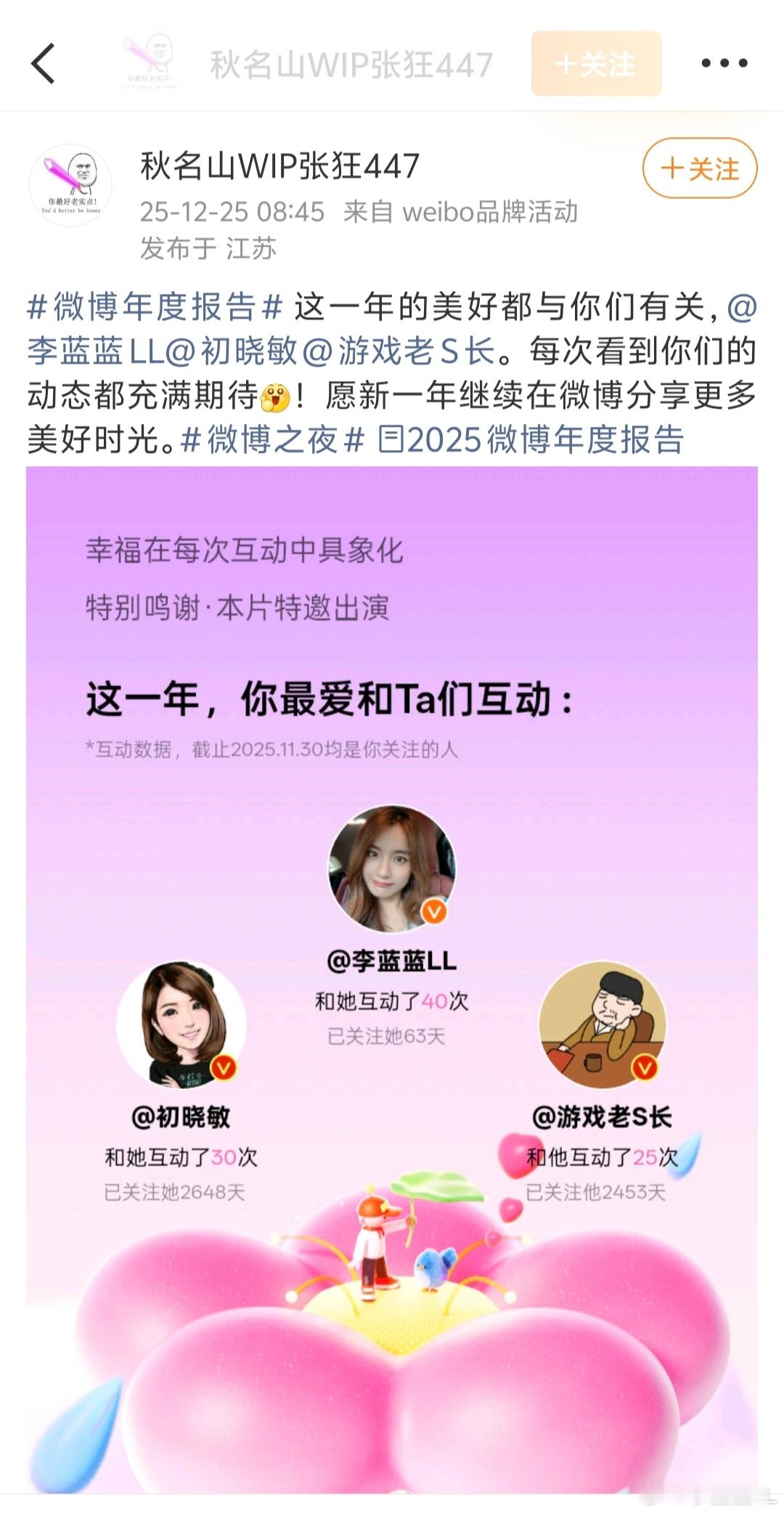 都来瞅瞅！人家才关注我63天，直接拿下互动榜首！这才叫真爱好吧！你们关注我多长时