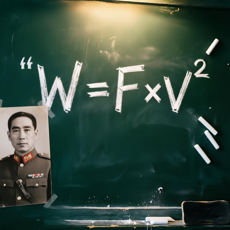 蒋纬国“战力公式” 
W = FV^2
即：战力等于火力乘机动能力的平方
W （