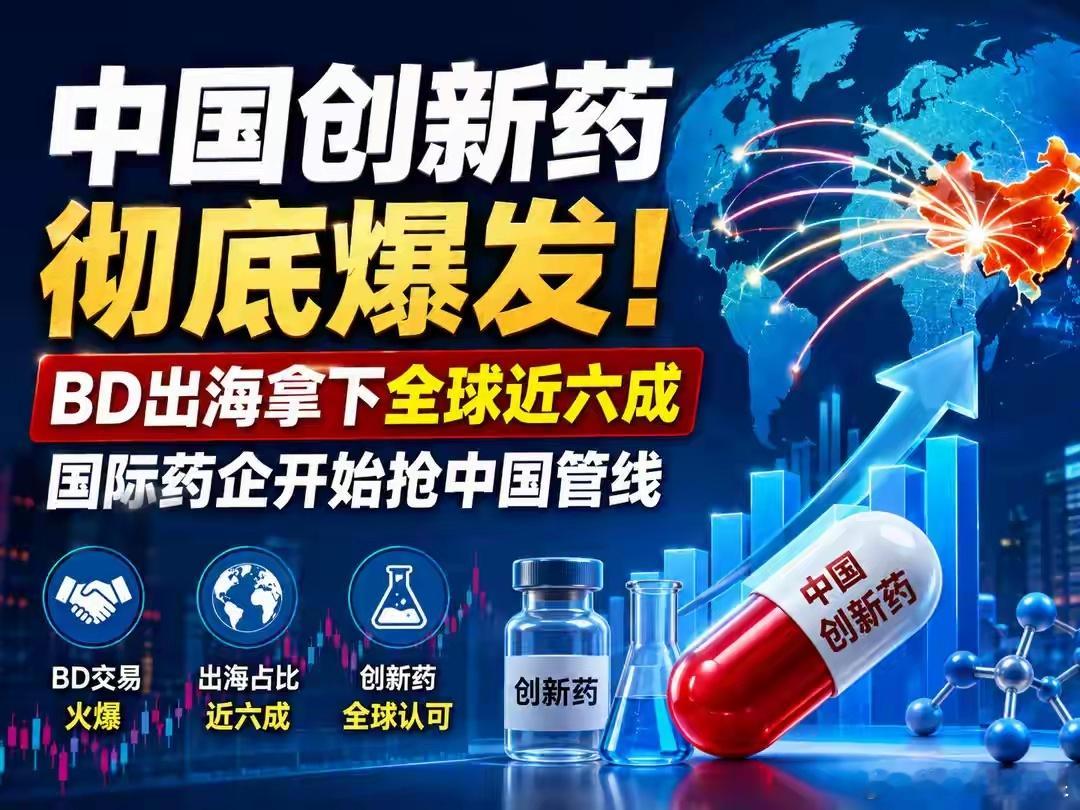 中国创新药彻底爆发！BD出海全球近六成，国际药企开始抢中国管线曾经，中国医药行业