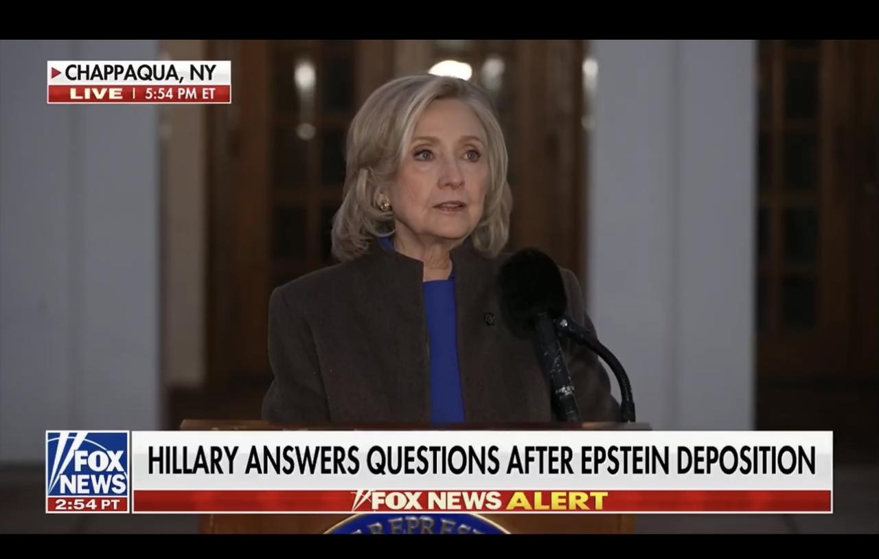 希拉里·克林顿在国会作证后谈到了丈夫前总统比尔·克林顿与杰弗里·爱泼斯坦的关系。