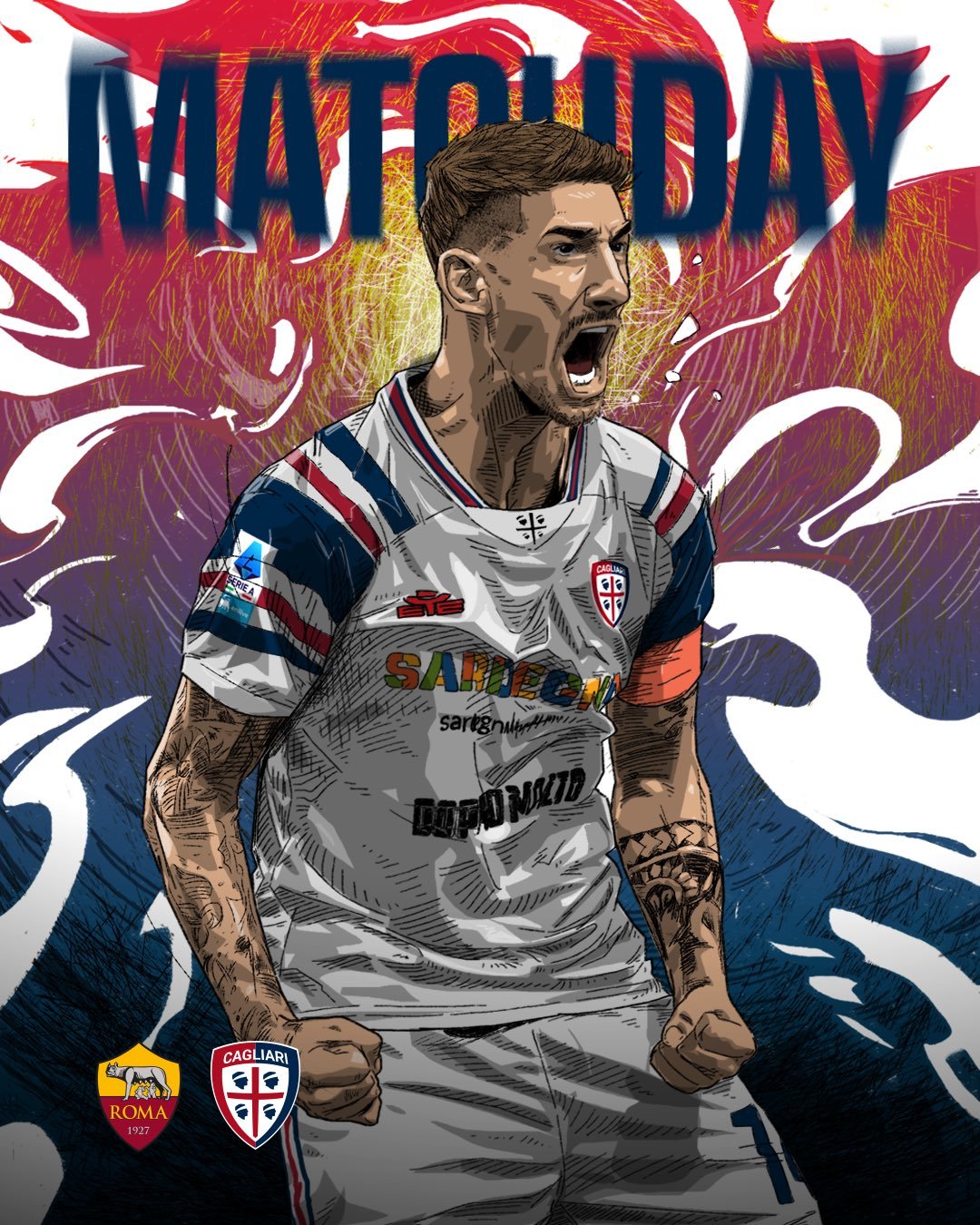 🔴 比赛日 🔵⚽️ 罗马vs卡利亚里 ⏰ 周三凌晨3:45📺 🏟️ 奥林