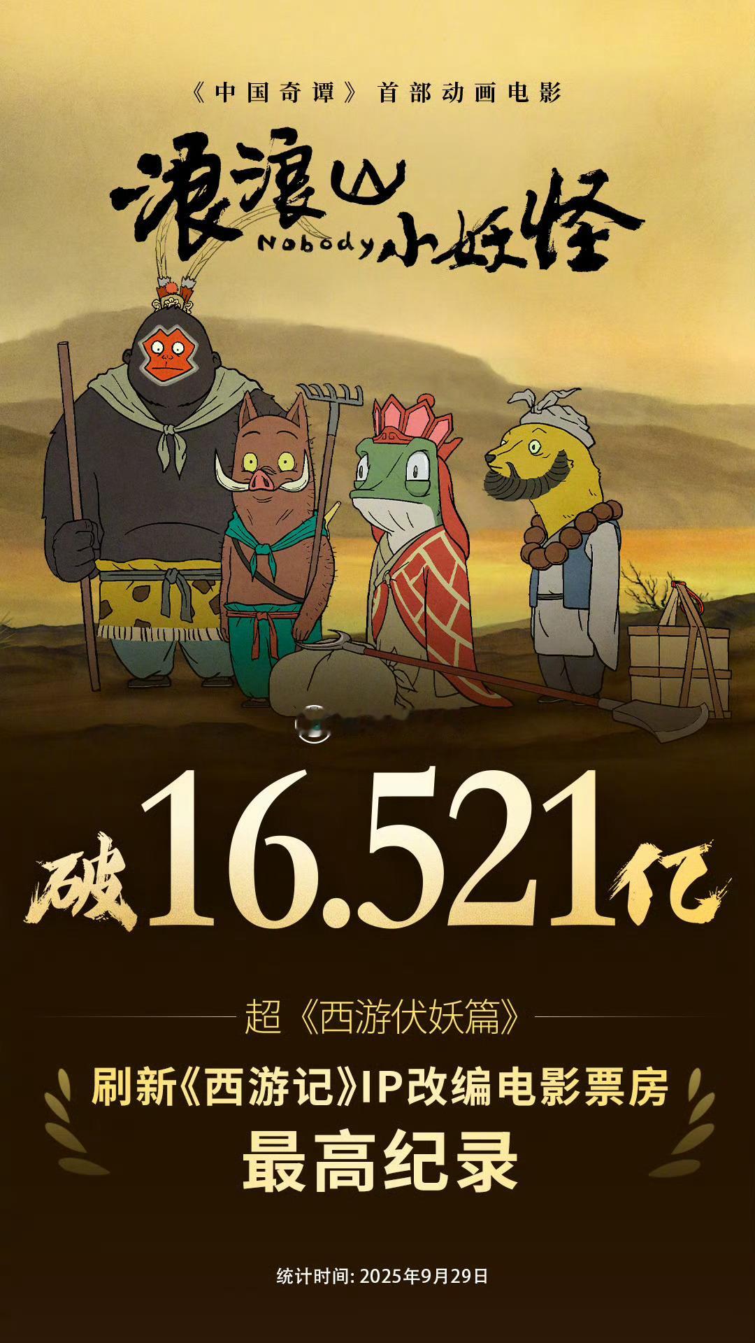 西游记IP电影票房最高记录（不限真人动画） ​​​