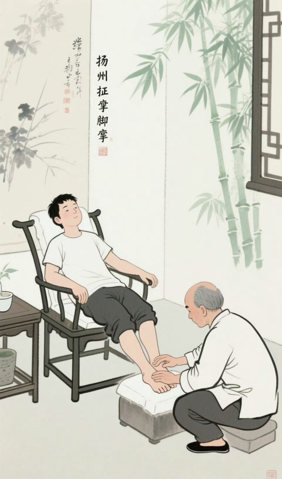 给第一次去扬州捏脚的人一点震撼踏入扬州捏脚店，温热木桶泡软疲惫。师傅指尖如蝶舞，