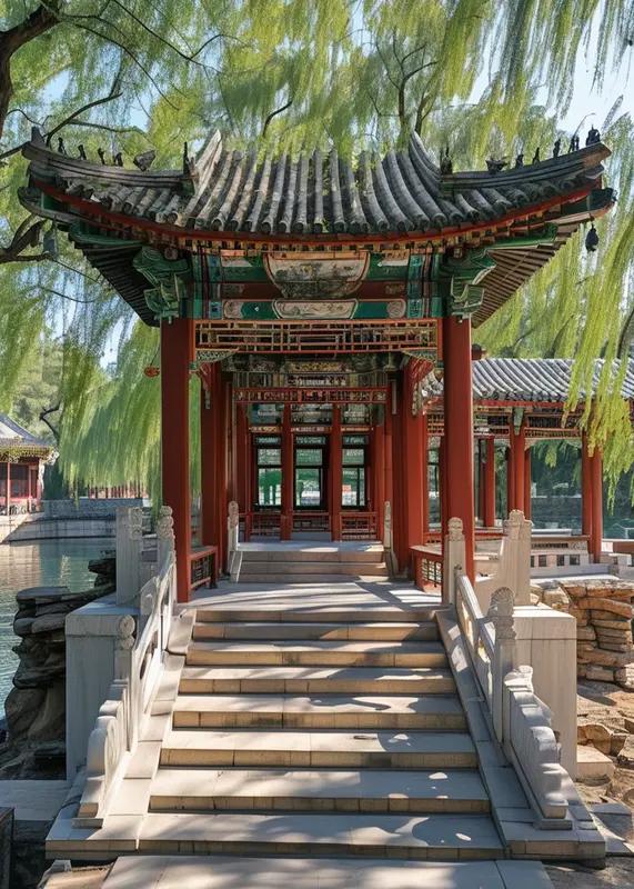 打卡北京颐和园，真是一次超棒的体验！颐和园那可太有历史韵味了，十七孔桥就像一条巨