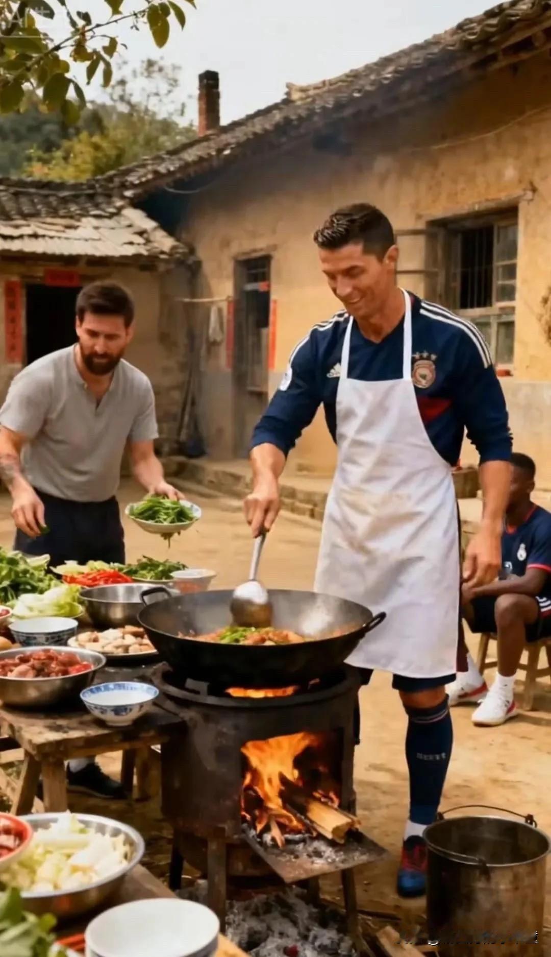 和梅西、C罗一起下厨，感受乡村生活的美好！🌾🍲👨‍🍳👨‍🍳
不同的命