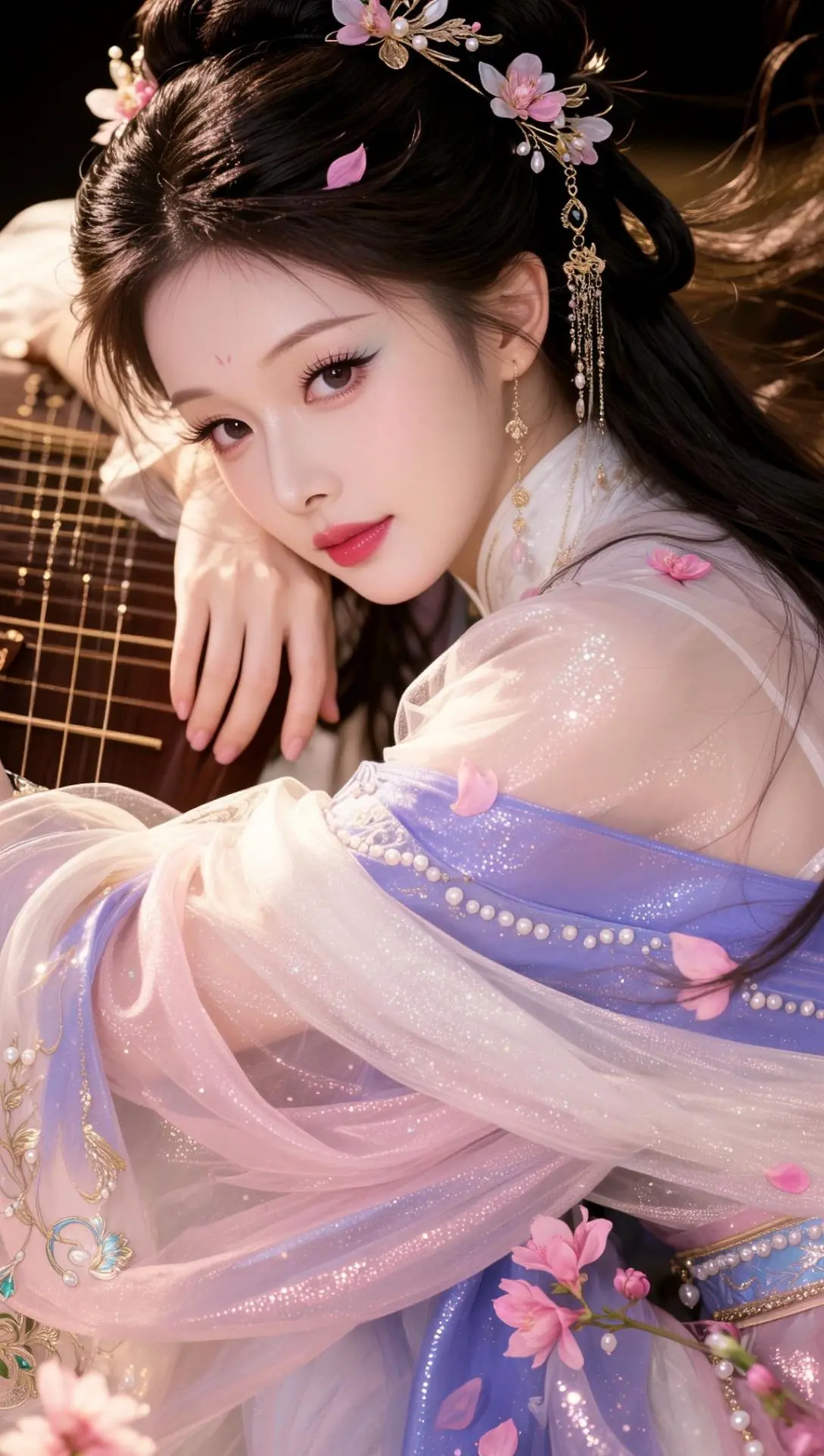 AI动漫油画风写真 ai创作 喜欢古风的女孩 春天与汉服有多适配 古风