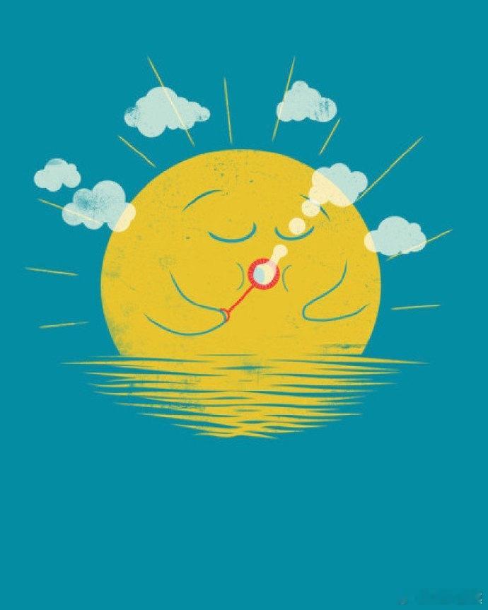 一出门就看到太阳公公在问我，请问你今儿要七分熟还是八分熟？生活手记