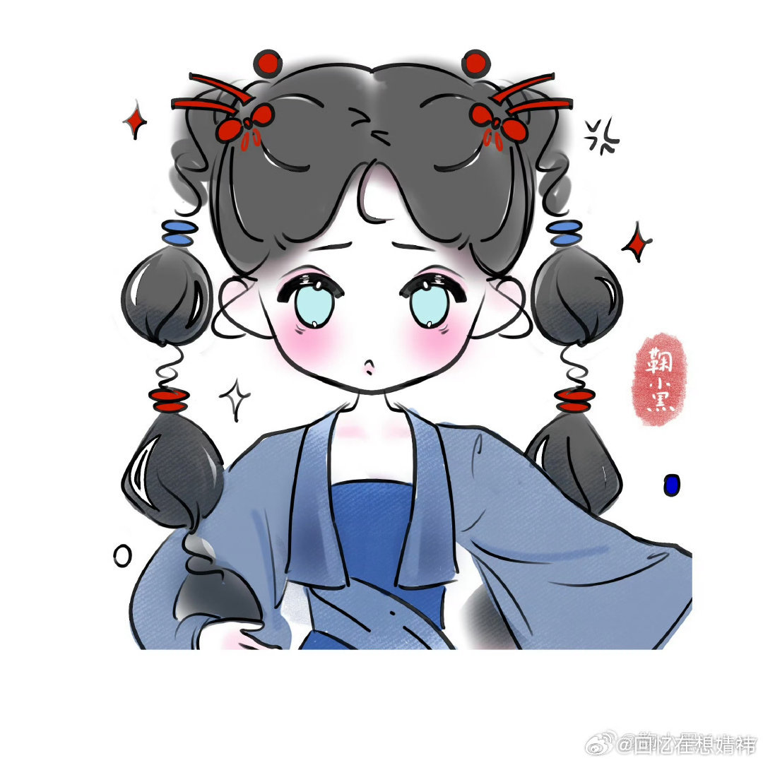 卡通版的 婧祎好可爱 