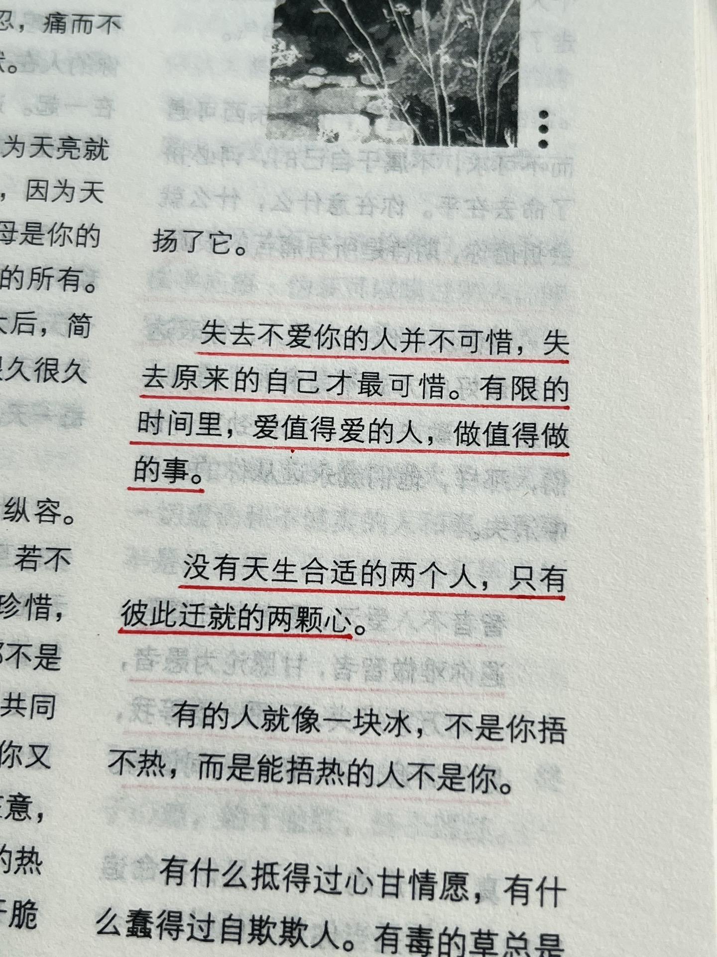 没有天生合适的两个人 只有彼此迁就的两颗心