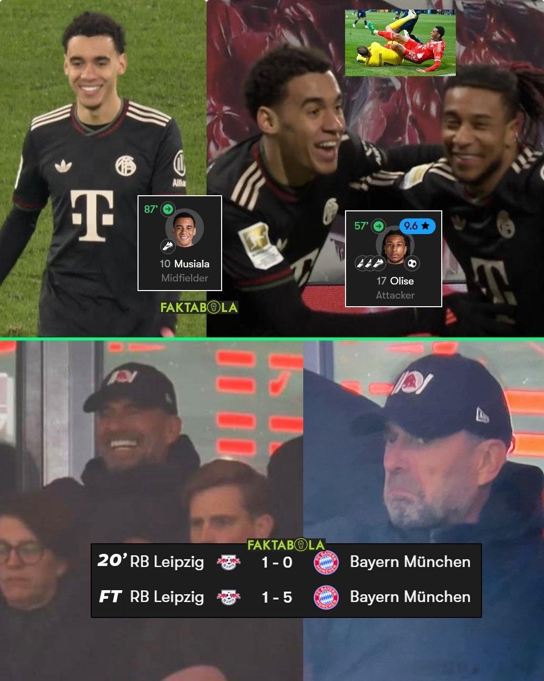 高兴早了……莱比锡领先时克洛普大笑庆祝，随后被灌5球一脸苦闷 