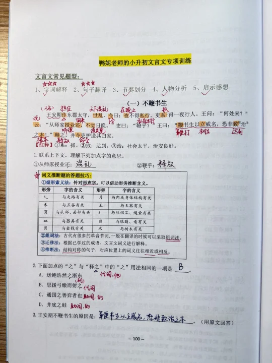 【小升初】文言文阅读专项训练打卡✅