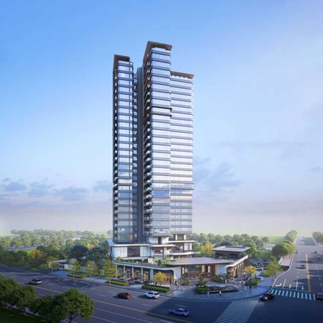 番禺广场单体楼来了，叫置业海樾项目仅1栋单体楼，高28层（3-28层为住宅），3