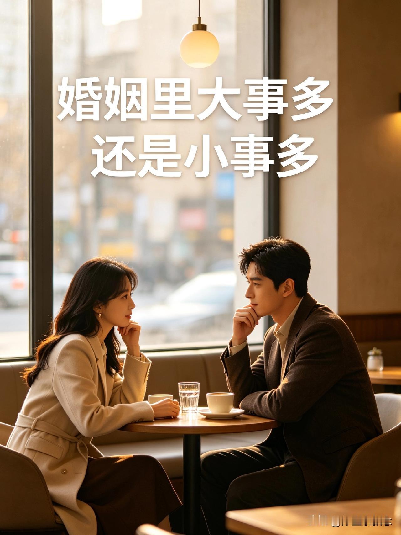 相亲时被问到一个问题：夫妻相处，到底是大事更多，还是小事更多？
我始终偏向认可大