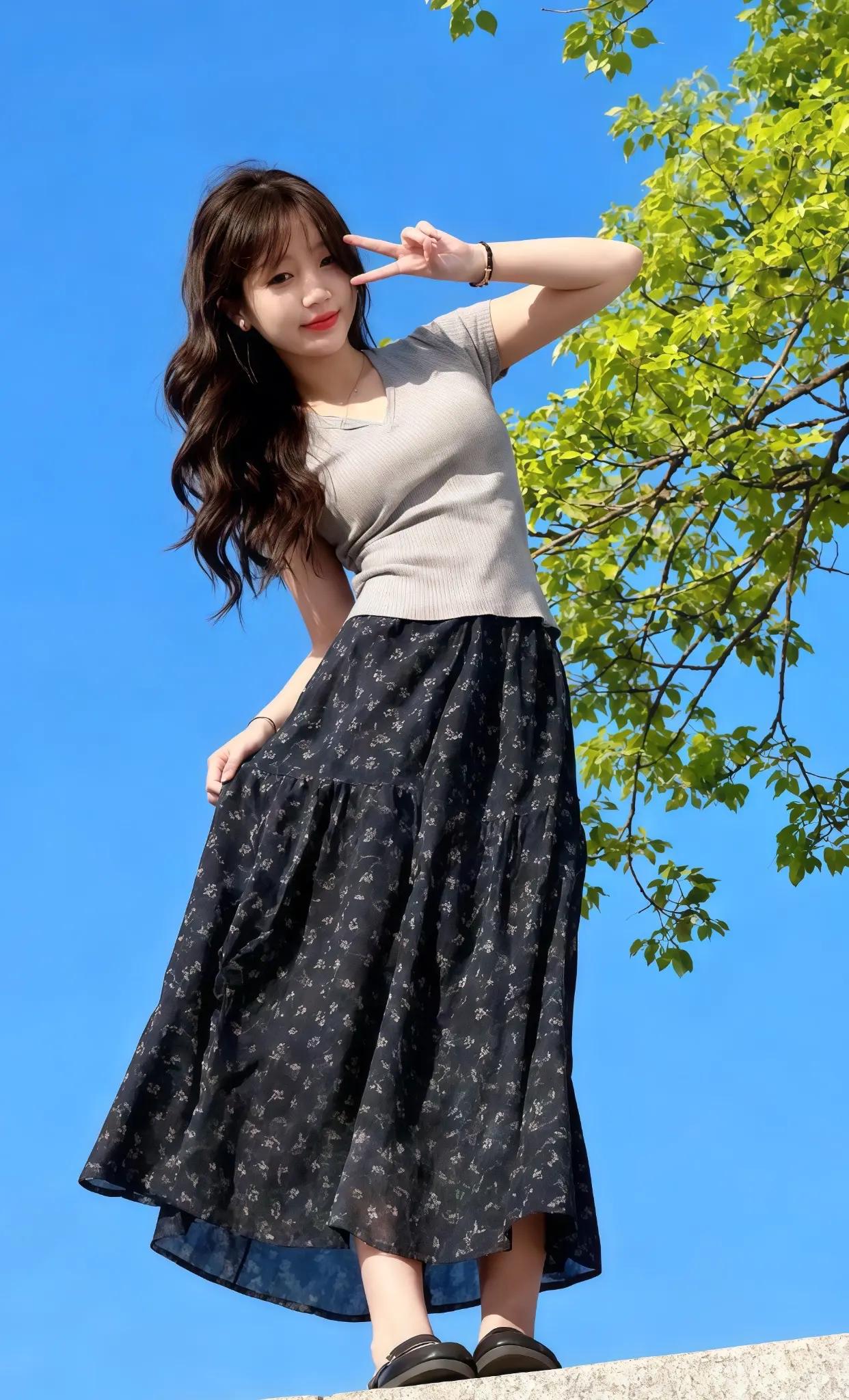 我选择用韩系穿搭打开春天 慵懒风穿搭 碎花裙 温柔风穿搭 显瘦百搭