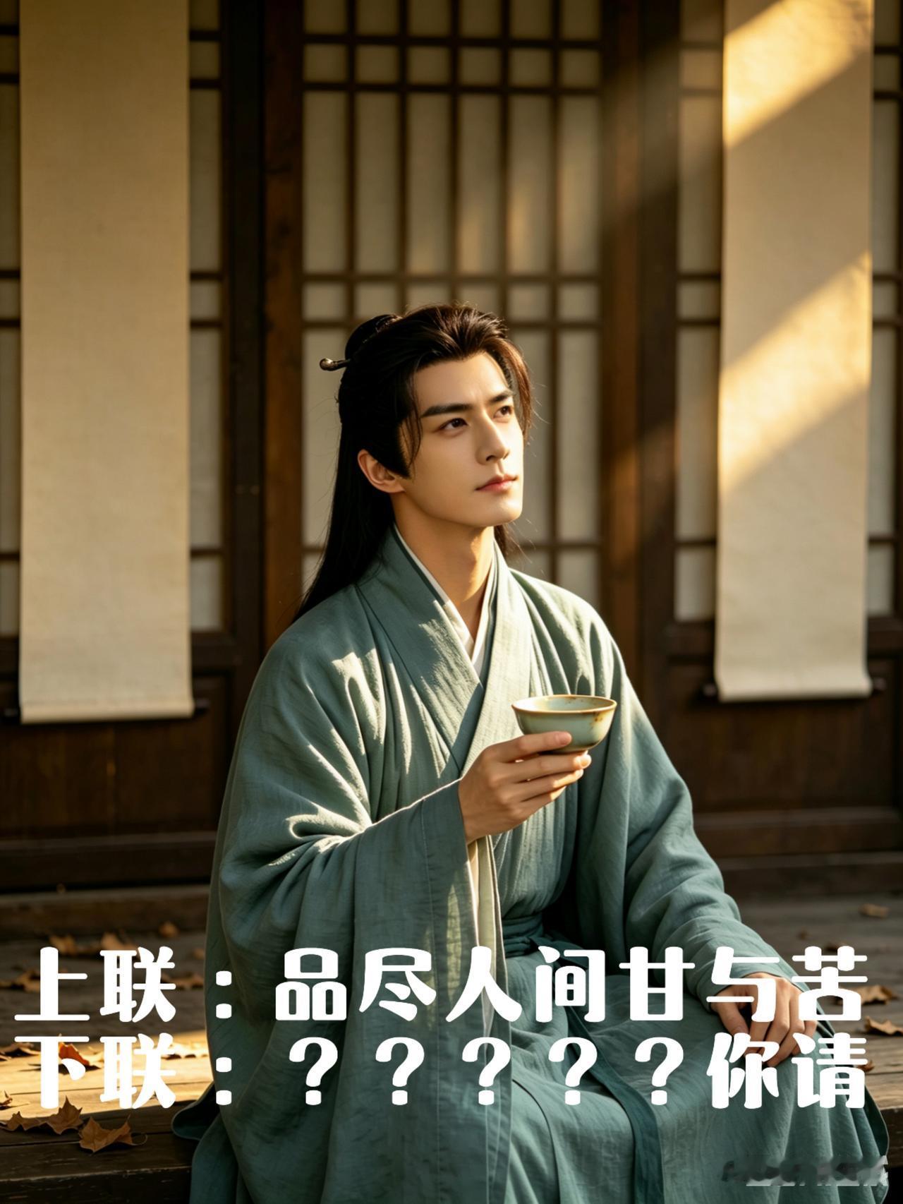 没事翻了翻对联合集，一时兴起凑了句上联。可这下联真是越想越头疼，琢磨数日，换了不