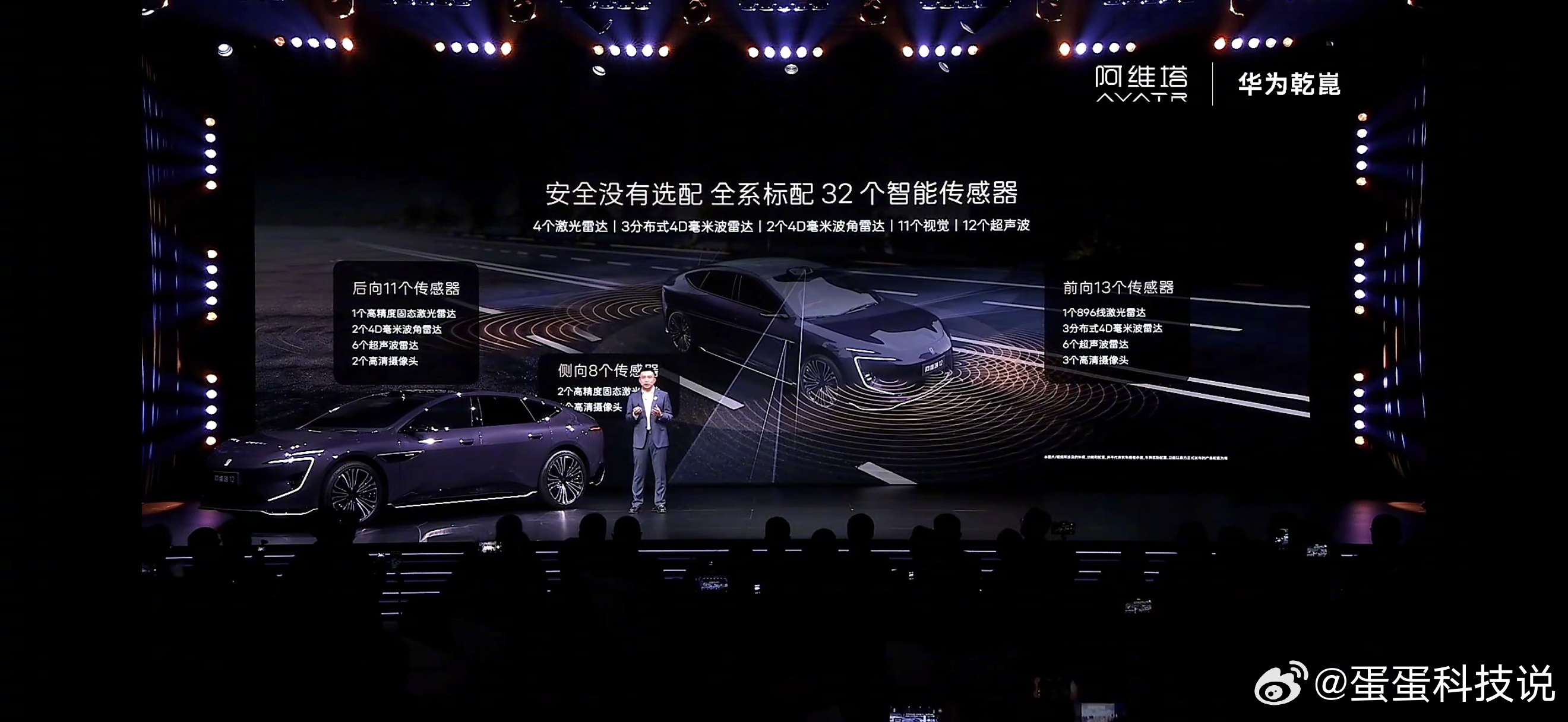 新阿维塔12用上乾崑全新四激光方案，视力比5.2的人眼还要强！尤其晚上开车，像碎