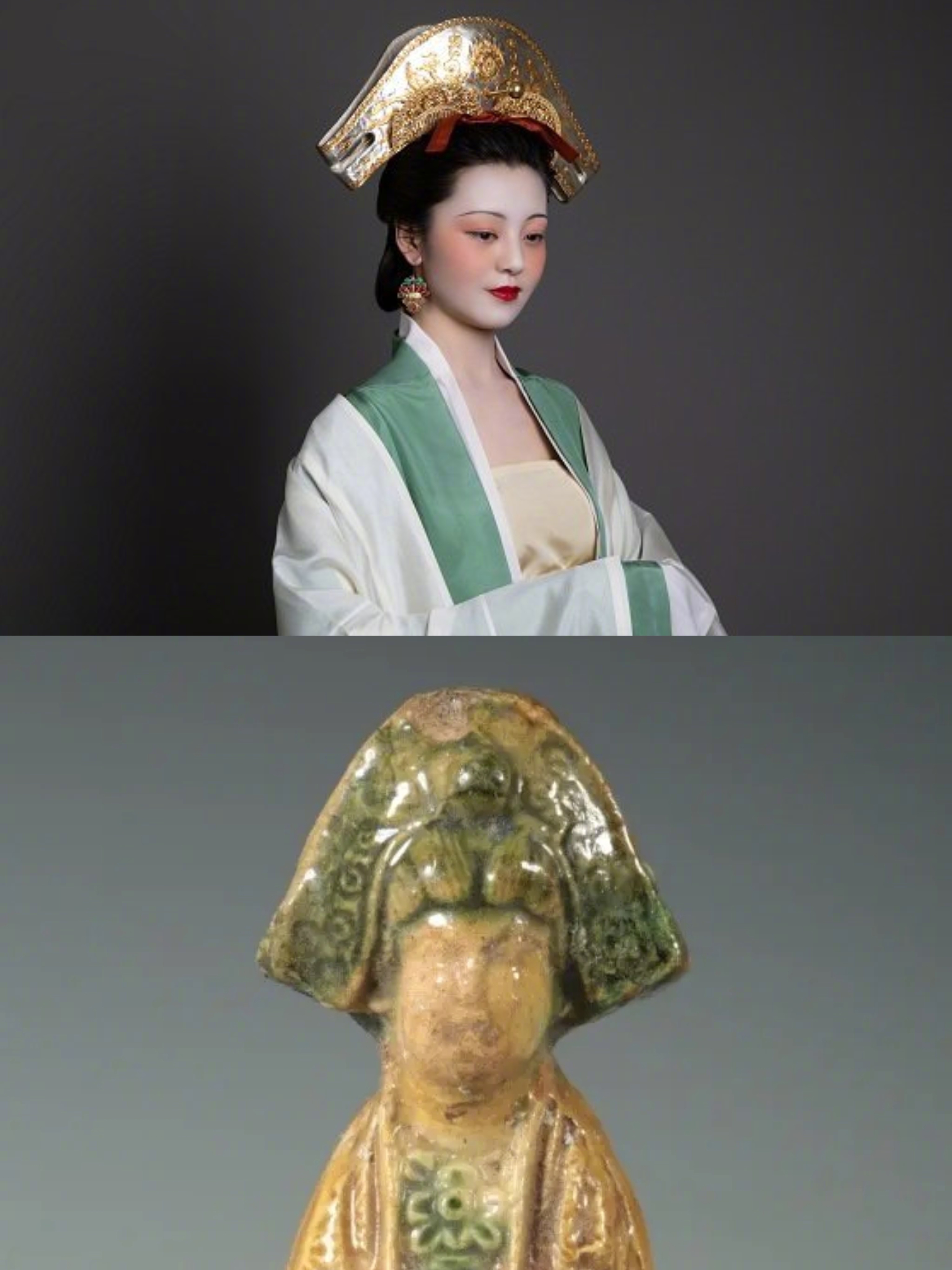 李一桐《金枝》这套宋制花冠，形制看着挺还原