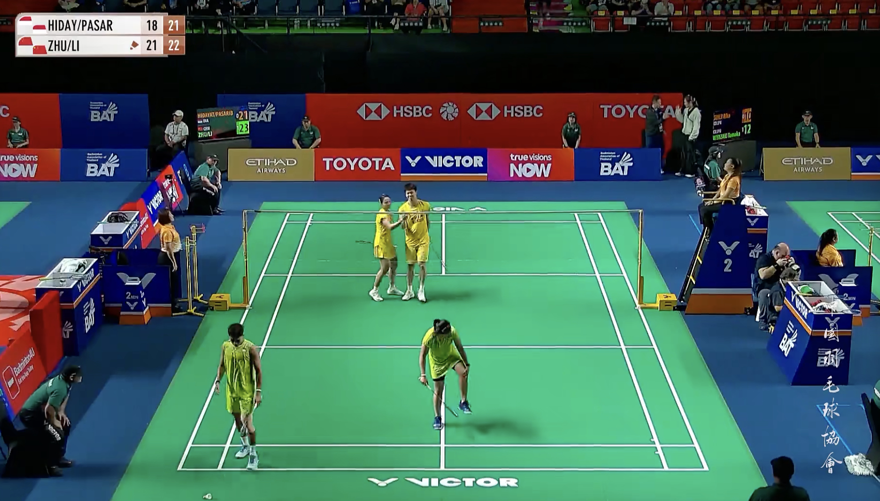 朱一珺/李茜🇨🇳 21-18、23-21 🇮🇩希达亚图拉/费利沙2026