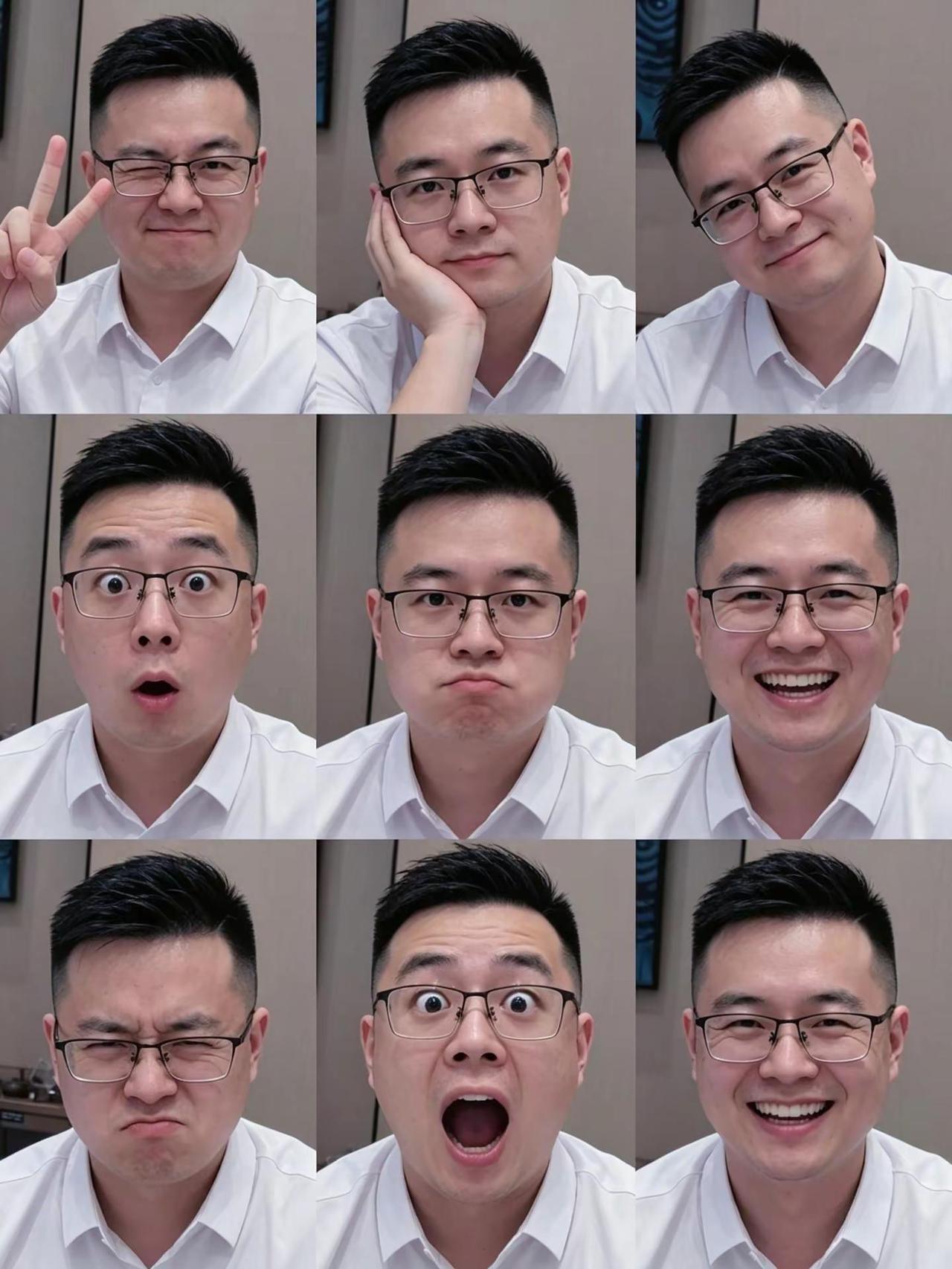 AI表情九宫格 ai创作 一方茶桌，是生活，也是心境 人生这本书没有标准答案