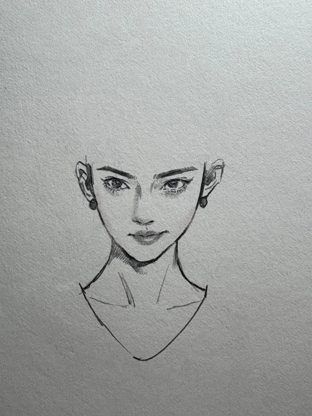 不会画头发，请高手帮忙给加一个发型？