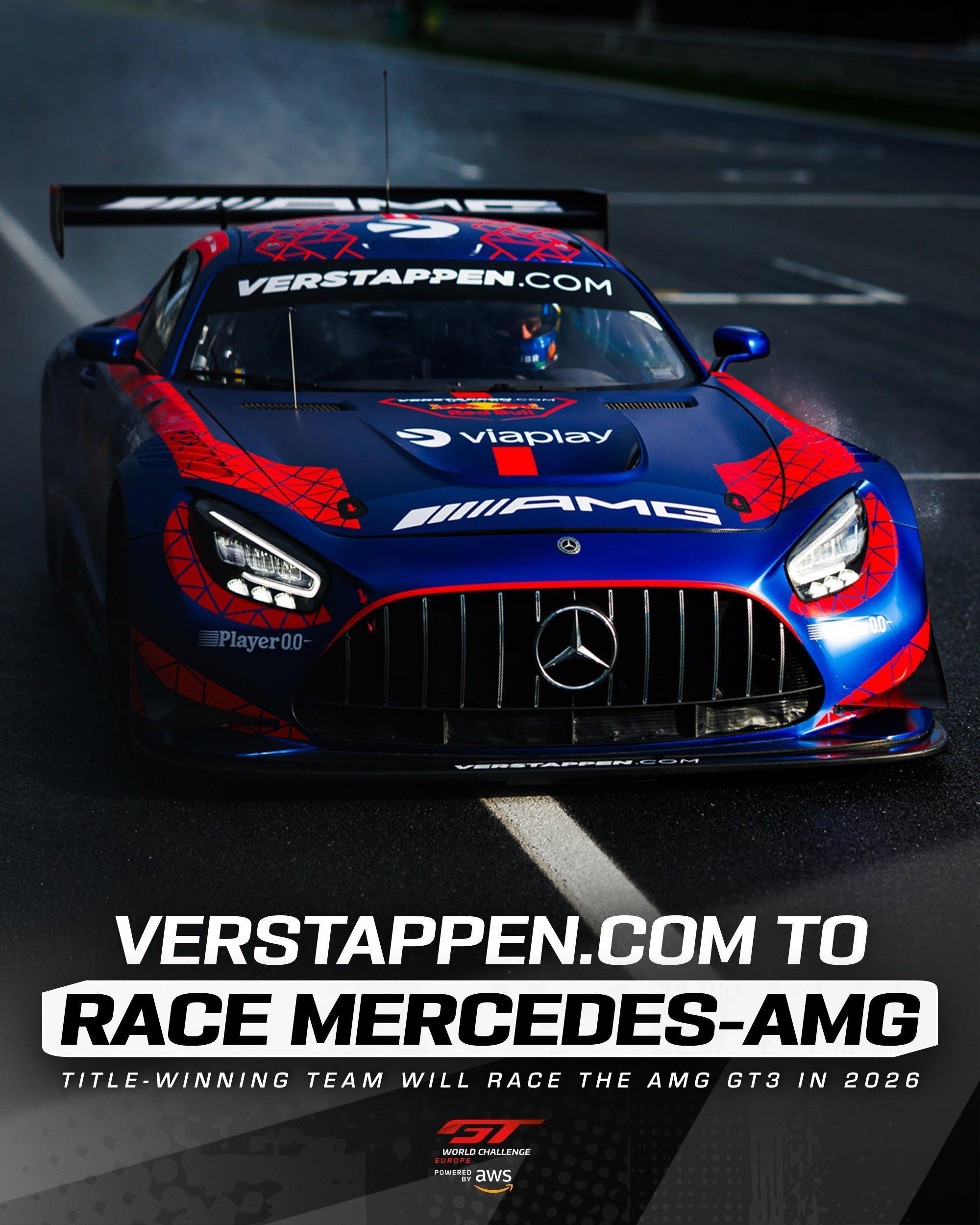 Verstappen.com Racing确认将在新赛季携手梅赛德斯-AMG共同