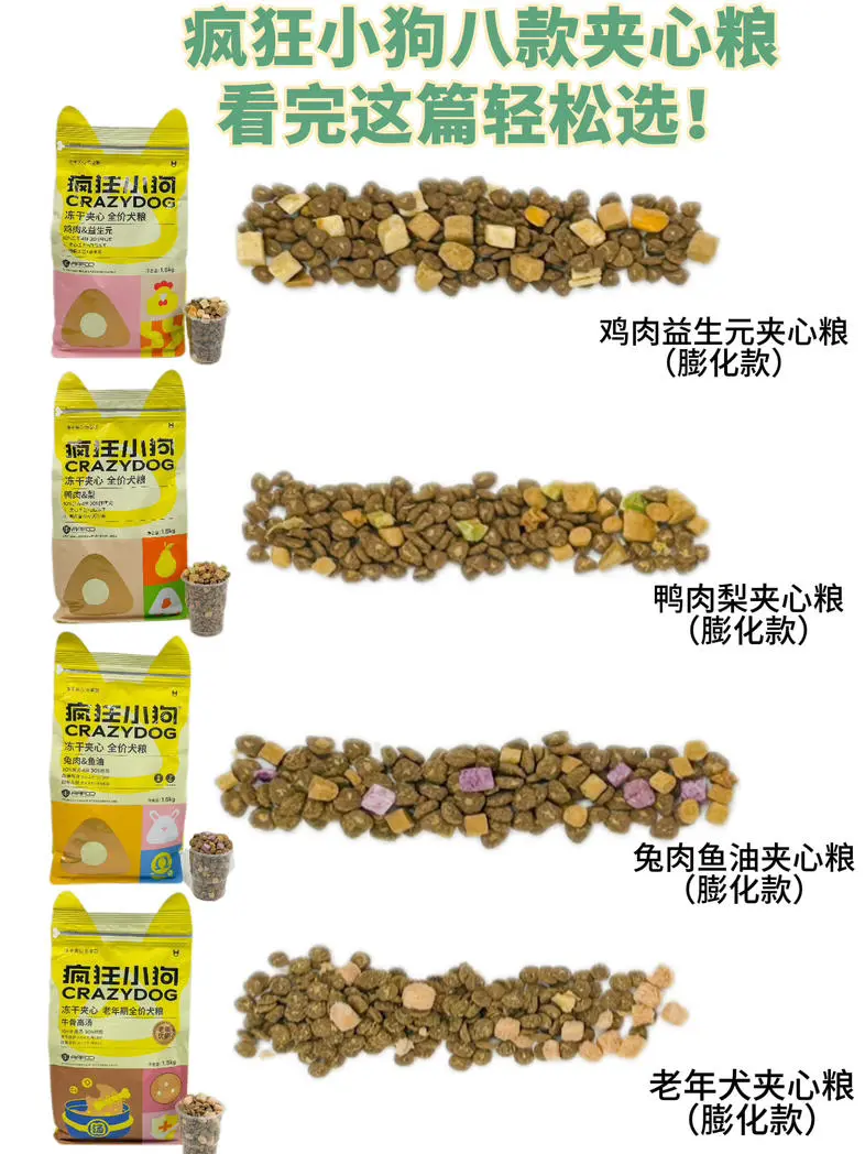 疯狂小狗八款夹心粮，看完这篇轻松选！