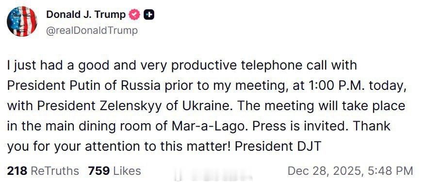 俄乌冲突 懂王骄傲宣布”在计划于下午1点与泽连斯基举行会谈前，我与俄罗斯总统进行