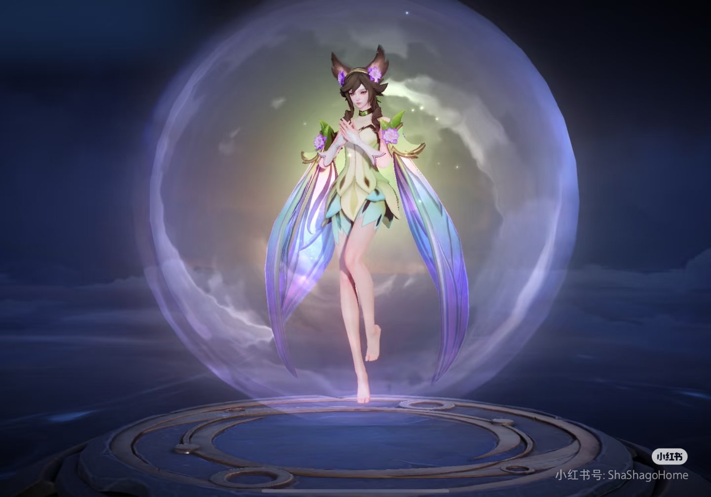 艾琳这个新皮肤我觉得不像公孙离像嫦娥露花倒影绣球花版 