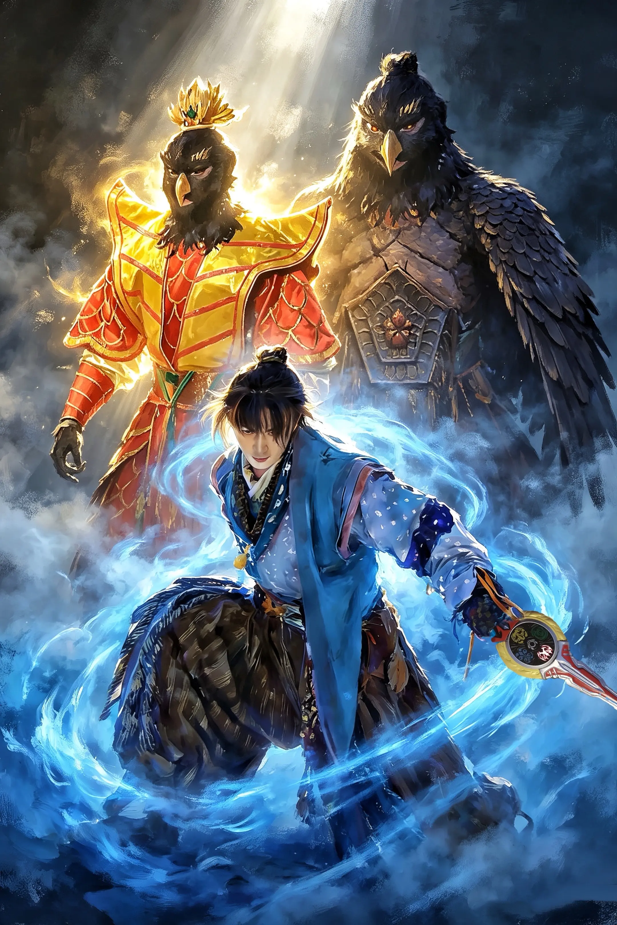 杨过：有什么意见 跟我两位雕兄说去吧！