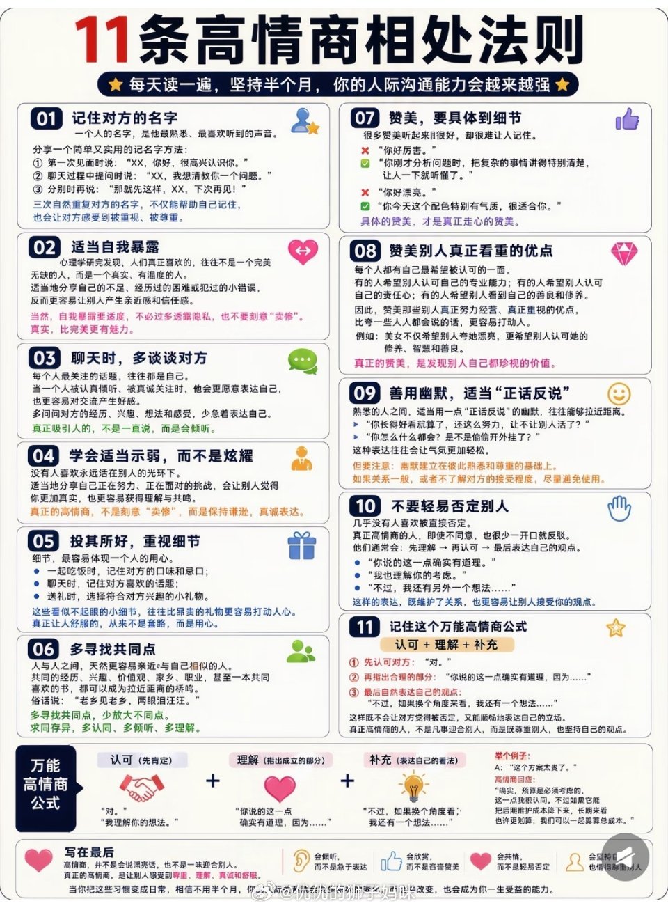 11条高情商相处法则 