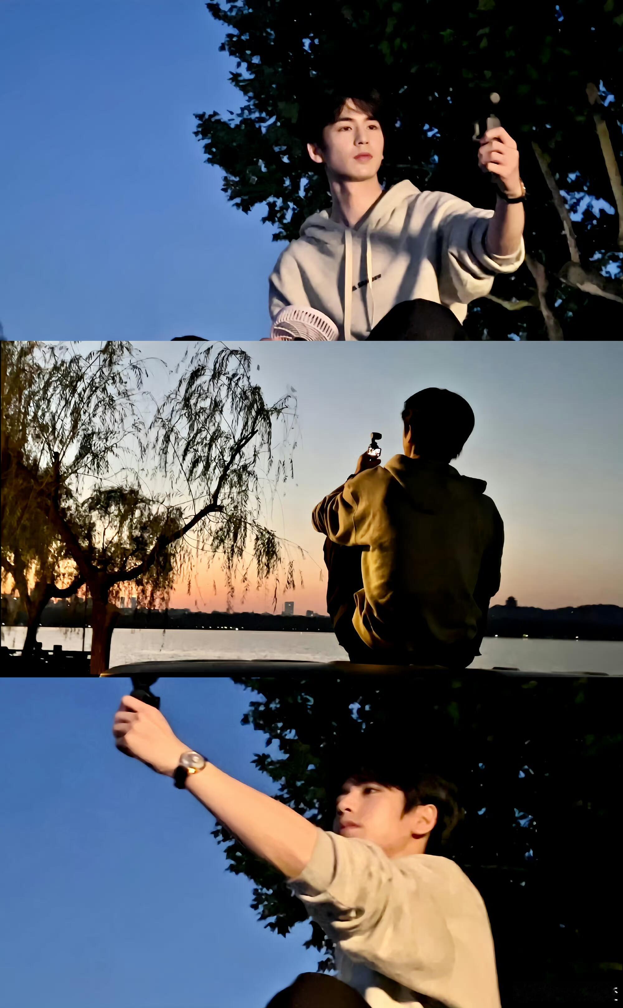 张凌赫[超话]  张凌赫&相机系列他的镜头里有自拍，风景，还有你们张凌赫｜ ​​
