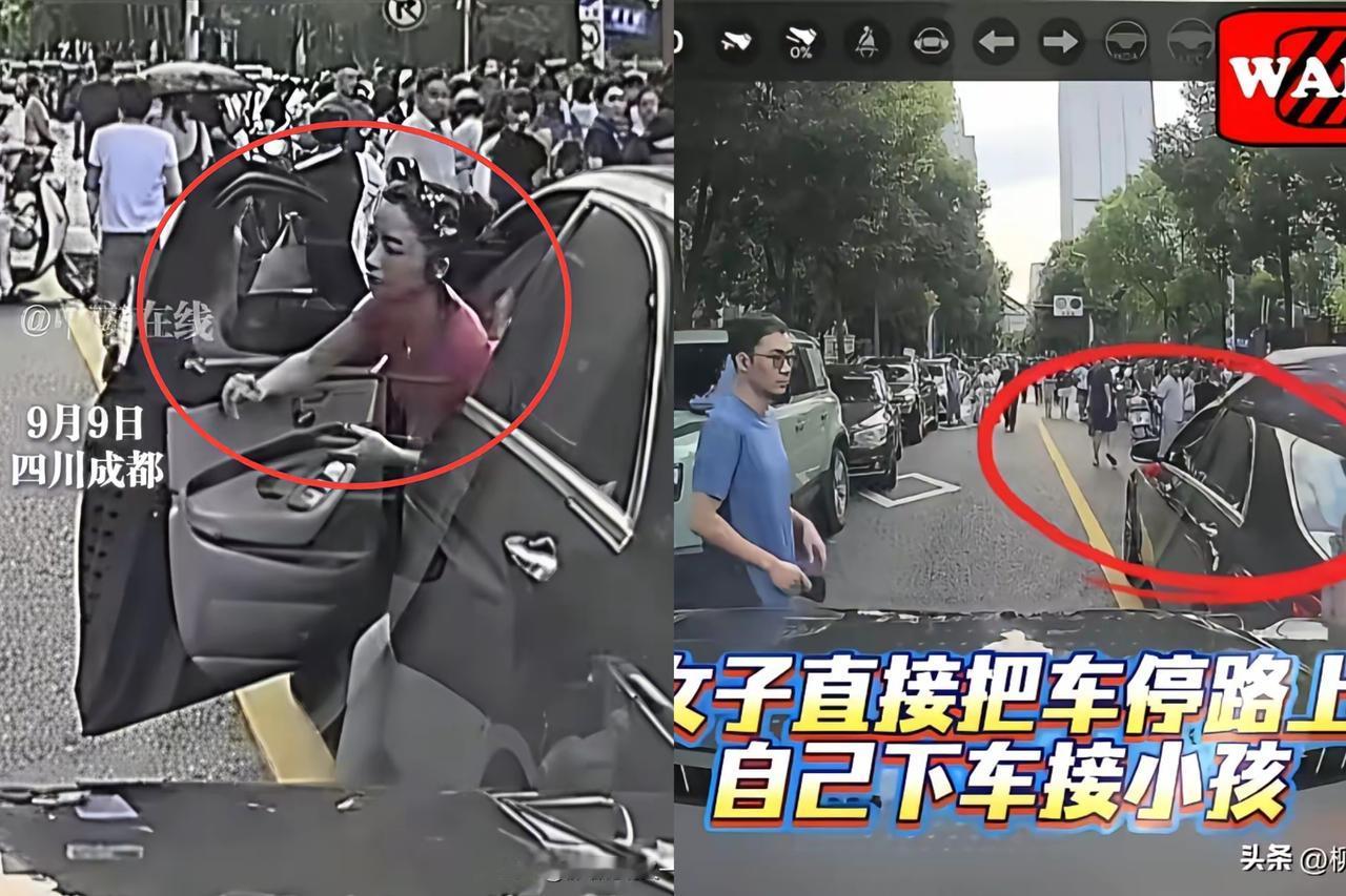 最近成都“奔驰姐”的事儿你们听说了吗？就因为接娃，她把车停路中间12分钟，交通直