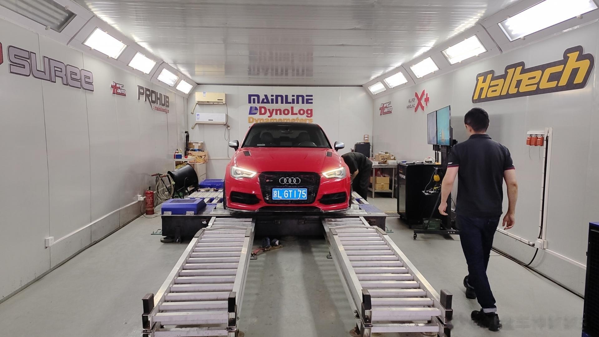 又来拉马力机了，奥迪S3换了特博400涡轮，是不是也算三阶了，那做多少轮上马力比