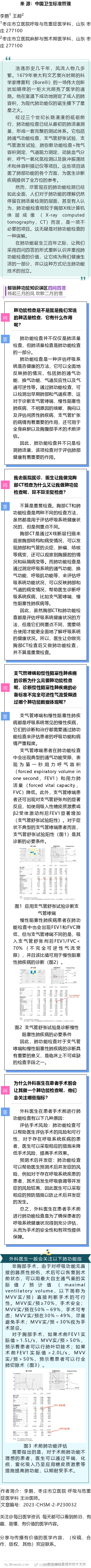 #医生在科普# 写在肺功能诞生三百年之际：纪念肺功能技术的创立浩荡历史几千年，风