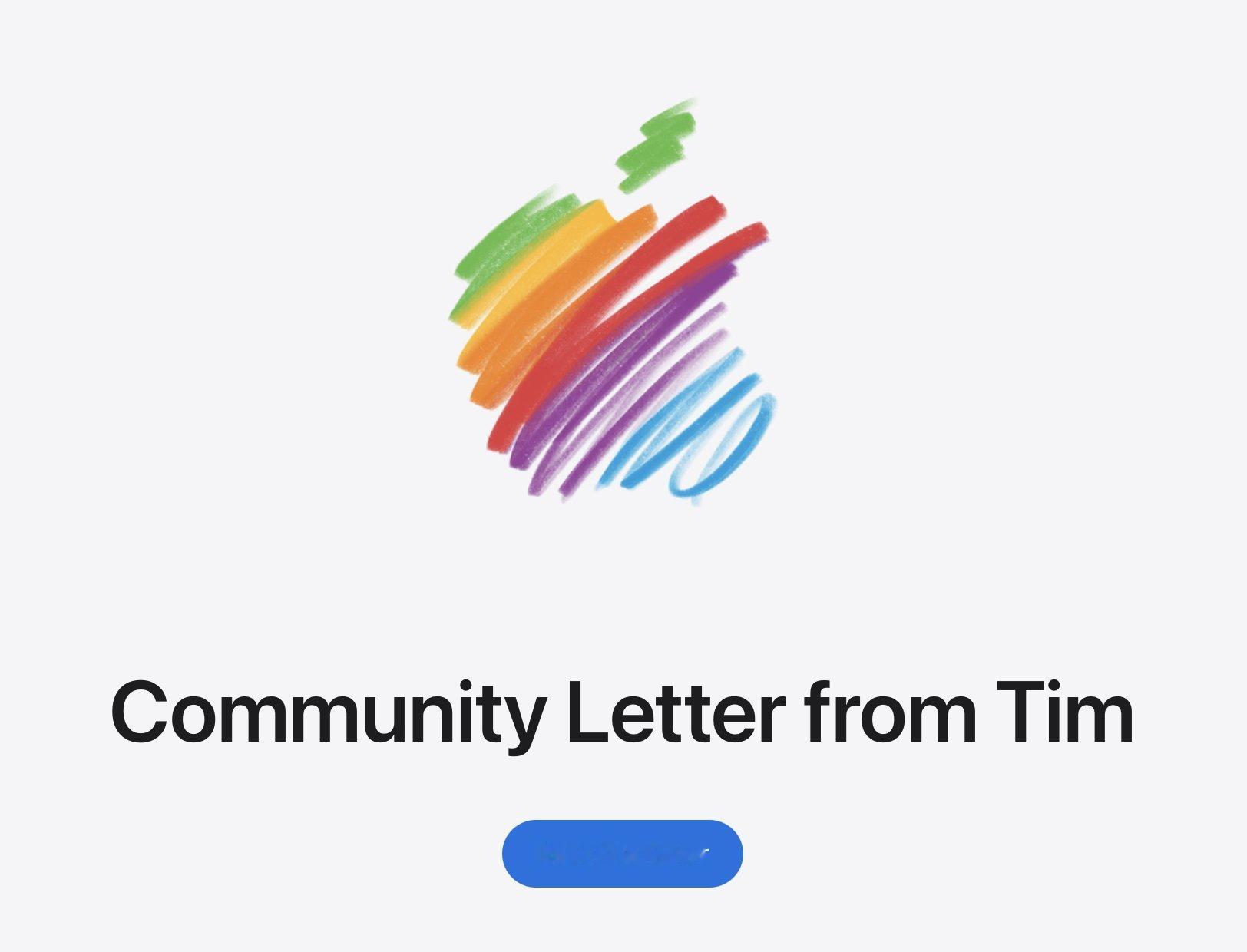 【来自 Tim 的一封信】致 Apple 的社区：过去 15 年来，我几乎每个早