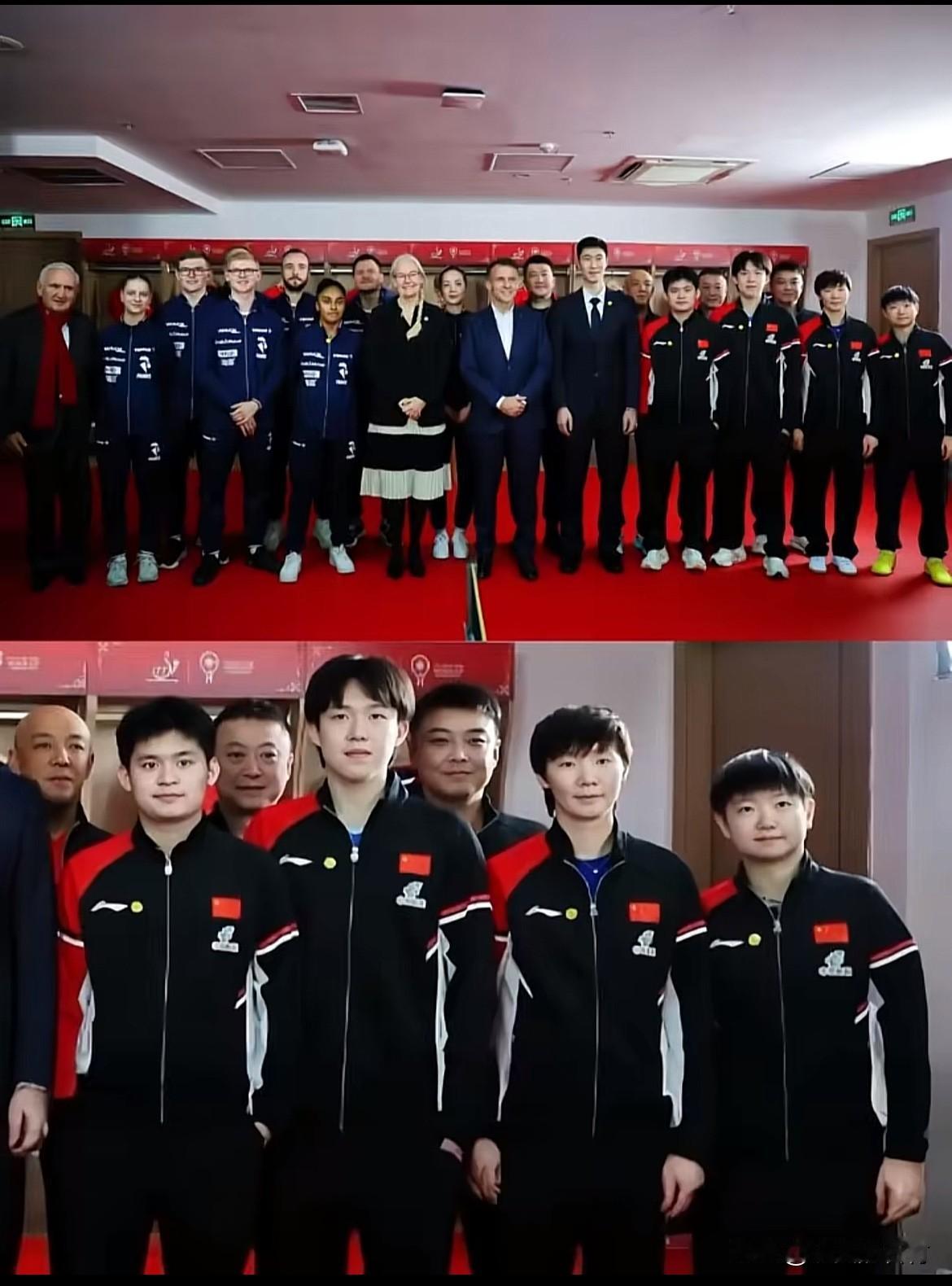 这种照片拍的真好。不要过分解读。
就是高个子站中间，矮个子站边上。拍合照不都是这