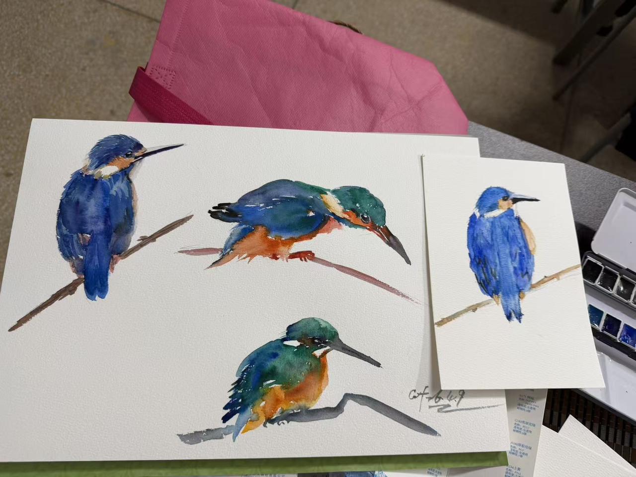 毛驴的十节羽毛球课学完了，她是跟一帮三四岁的小孩一起学球，教练夸她比那些三四岁小